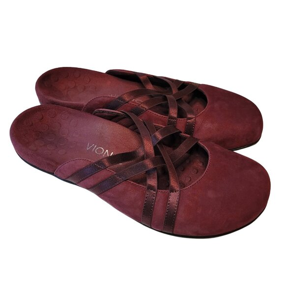 Vionic Claire Slip Suede Slip On Mules - Picture 1 of 8